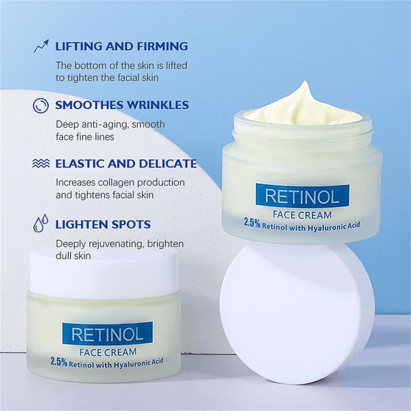 Suero reafirmante antiarrugas antienvejecimiento, ácido hialurónico, vitamina A, crema facial de retinol para mujeres, aclara las arrugas, manchas oscuras