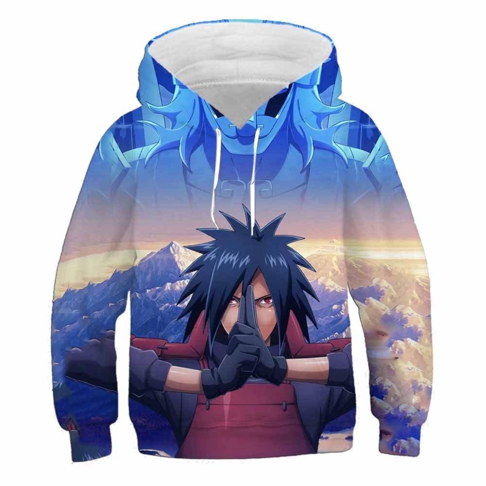 Popular Anime japonés Naruto sudadera para niños 3d Allover estampado niño Sudadera con capucha moda calle Sudadera con capucha camisa de niño otoño