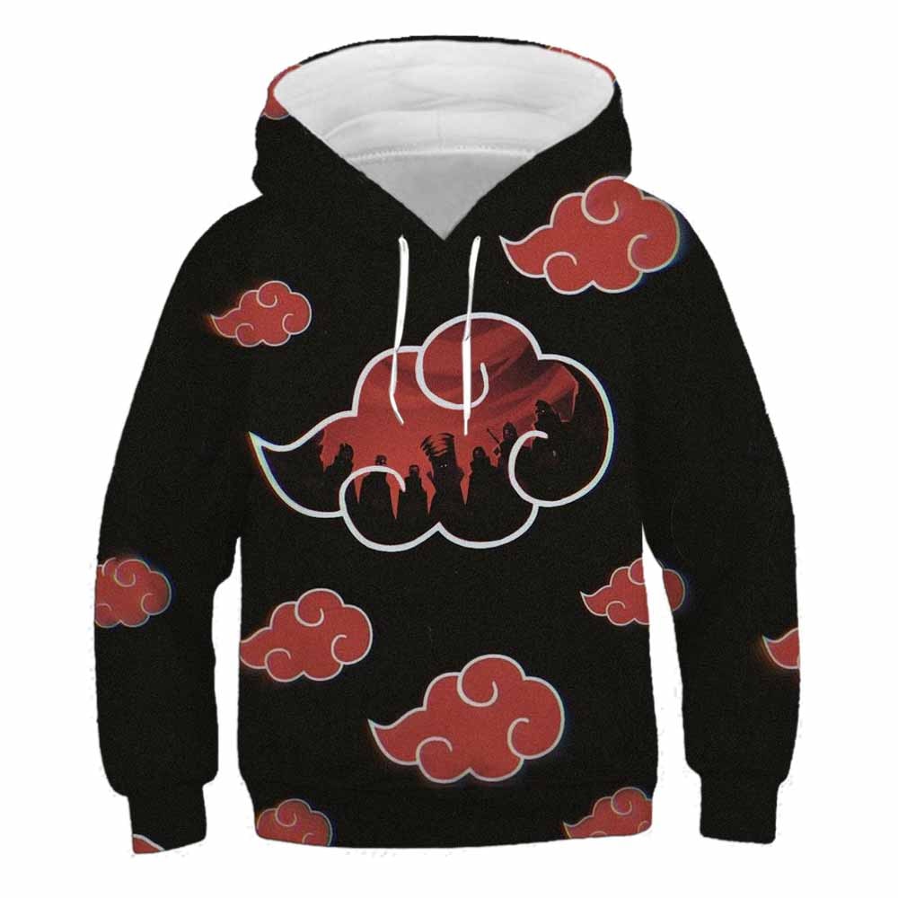 Popular Anime japonés Naruto sudadera para niños 3d Allover estampado niño Sudadera con capucha moda calle Sudadera con capucha camisa de niño otoño