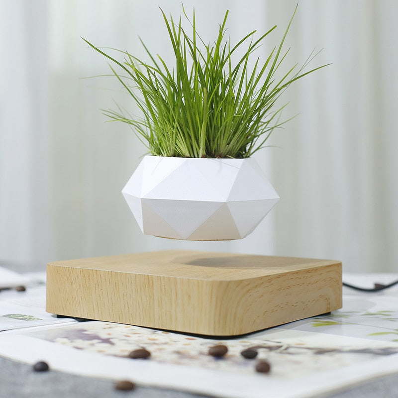 Gran oferta, maceta de bonsái de aire levitante, macetas de rotación, suspensión de levitación magnética, maceta flotante para flores, decoración de escritorio para plantas en maceta