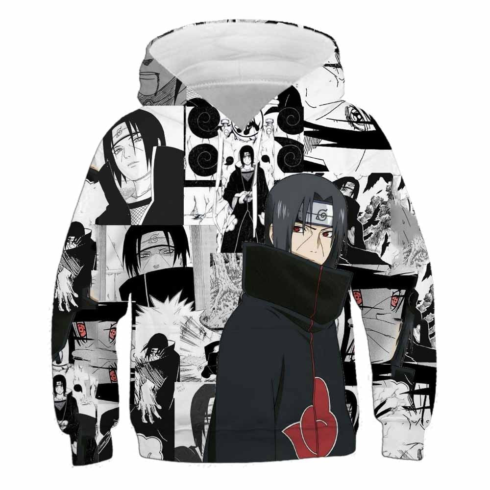 Popular Anime japonés Naruto sudadera para niños 3d Allover estampado niño Sudadera con capucha moda calle Sudadera con capucha camisa de niño otoño